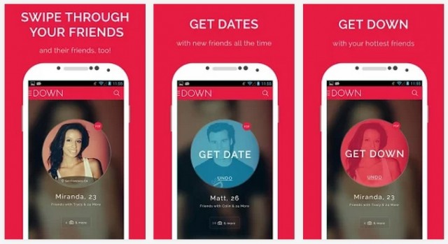 Casual Sex App 'Bang with Friends' Changes Name to 'Down' 1 A look at the casual sex app Down (previously Bang WIth Friends)